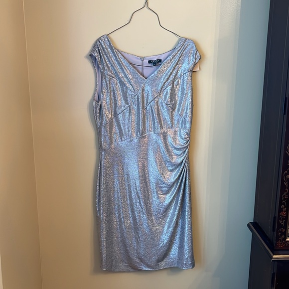 Lauren Ralph Lauren Evening Gold Shimmer Dress - Picture 3 of 8